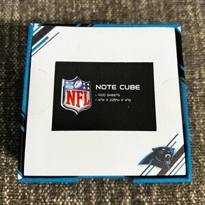 NWT Carolina Panthers Desktop Note Cube